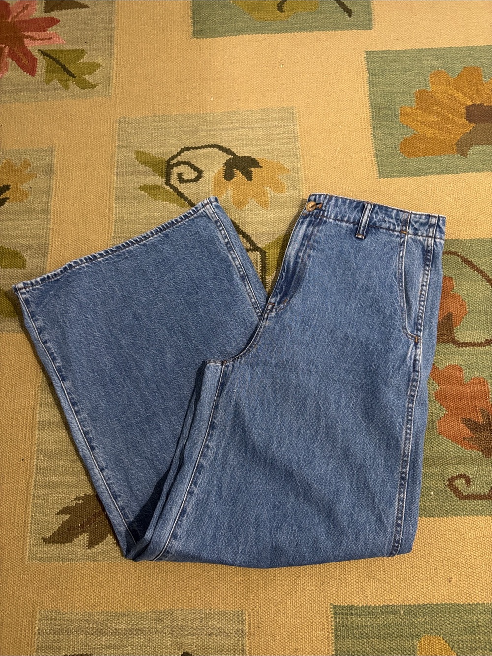 Madewell Light Blue Wide Leg High-Rise Jeans-Wide Sweep Trouser